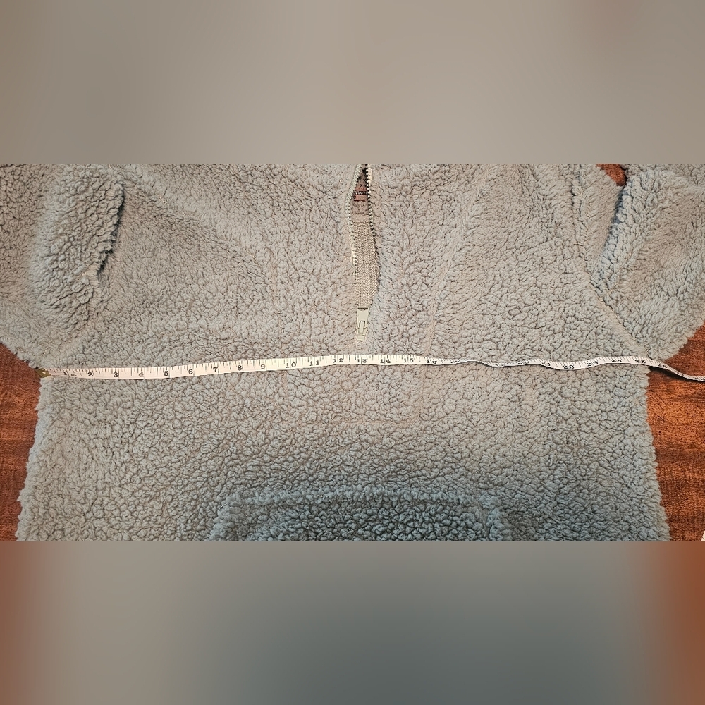 Cabin Fever By Ramatex Women's XL Sage Green Sherpa Pullover Hoodie Outdoor Cozy - Picture 13 of 14